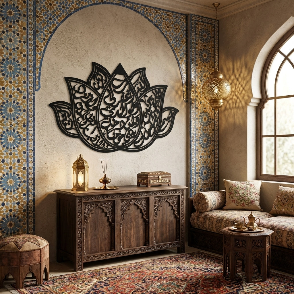 Dua of Prophet Nuh Written Metal Islamic Wall Art (Surah Nuh, Verse 28) – WAM242