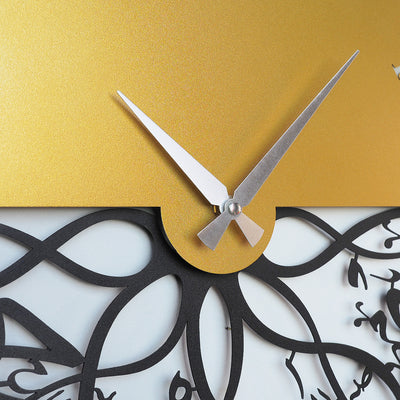 ساعة جداريه  من المعدن محاطة بالبسملة - لاتيني - WAMS023