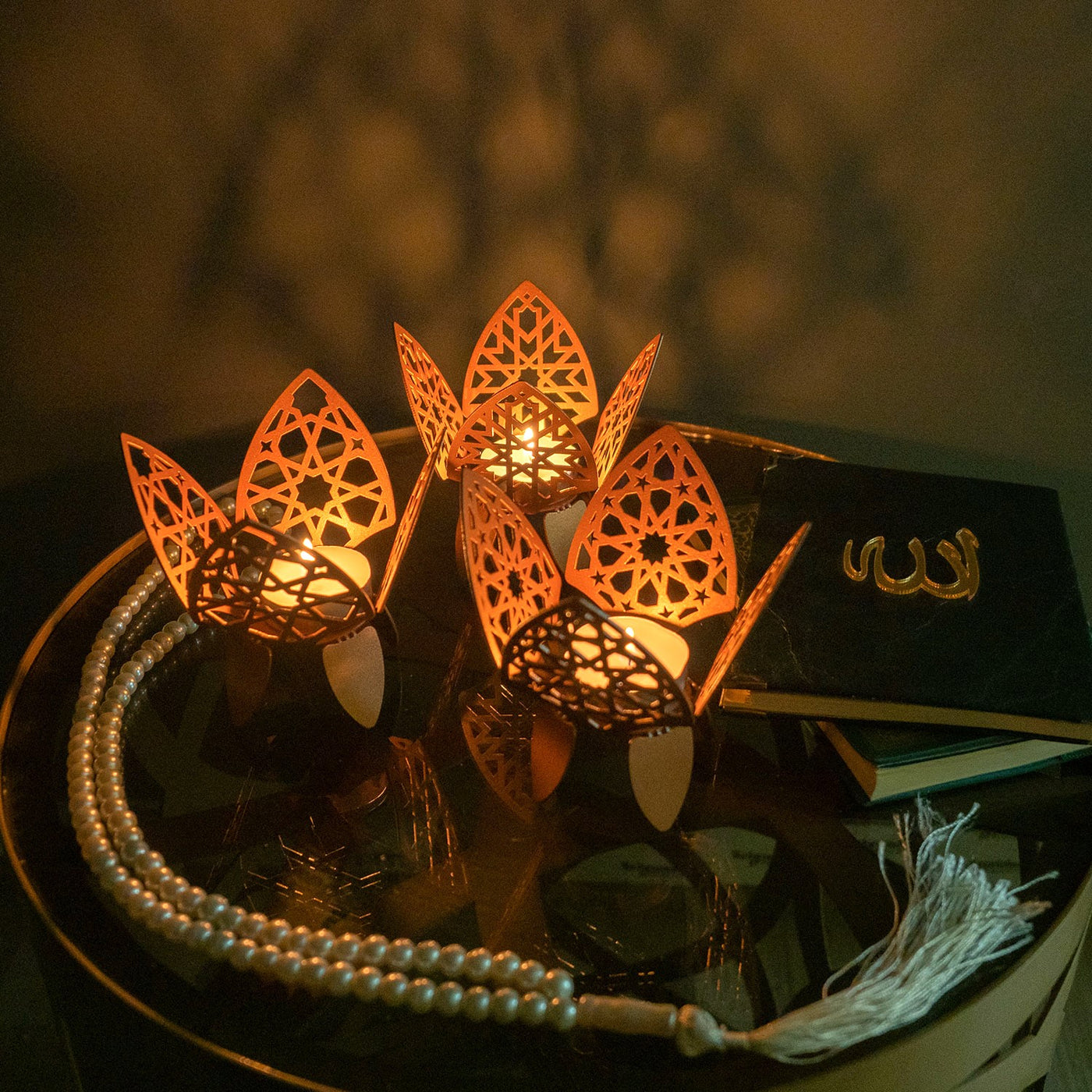 Islamic Metal Candle Holder Set of 3 - WAMH018