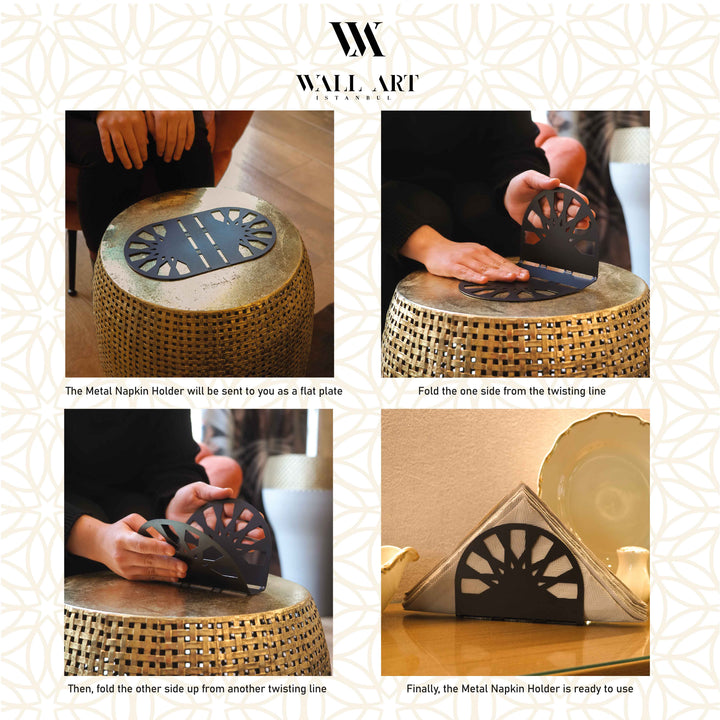 SALE - Black Metal Napkin Holder - WAMH072