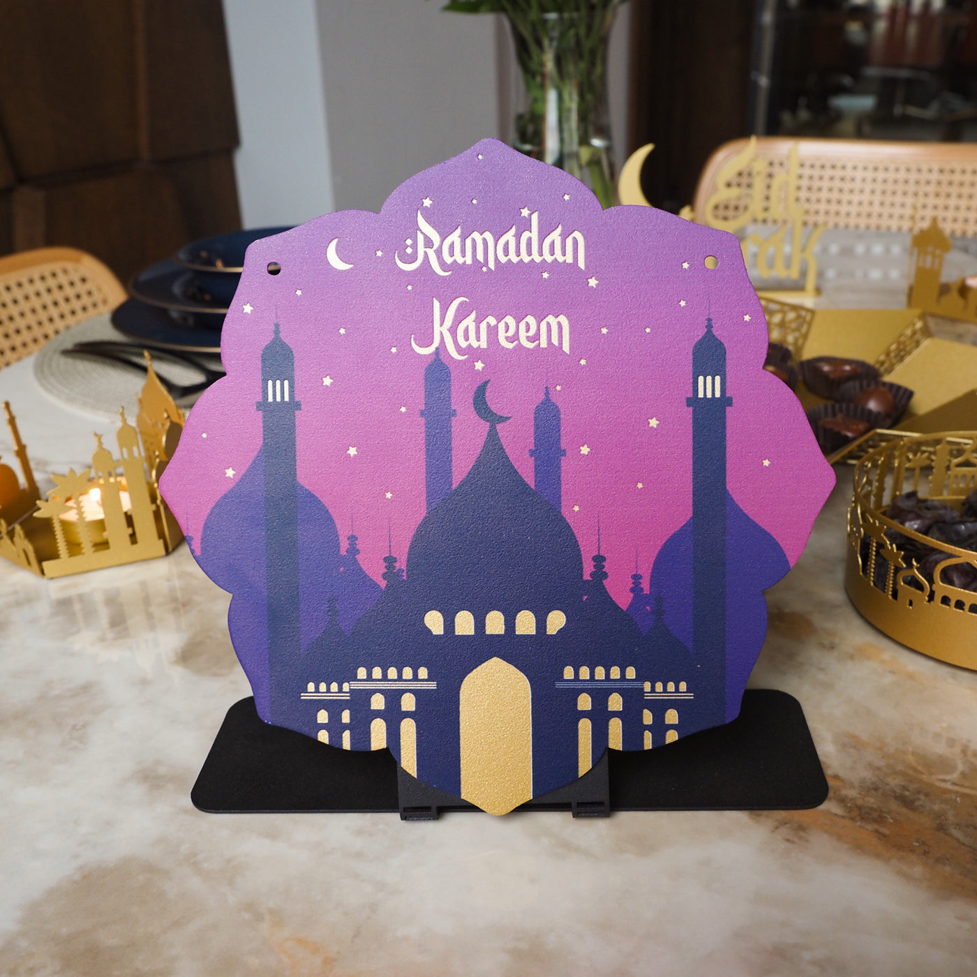 Ramadan Kareem Colorful Metal Tabletop Decor - WAMH126