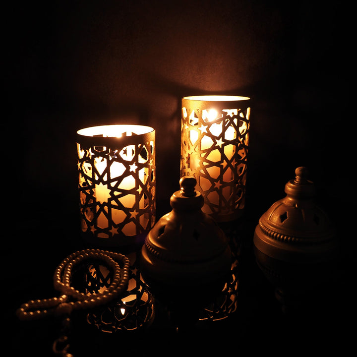 Islamic Metal Candle Holder Set of 2 - WAMH136