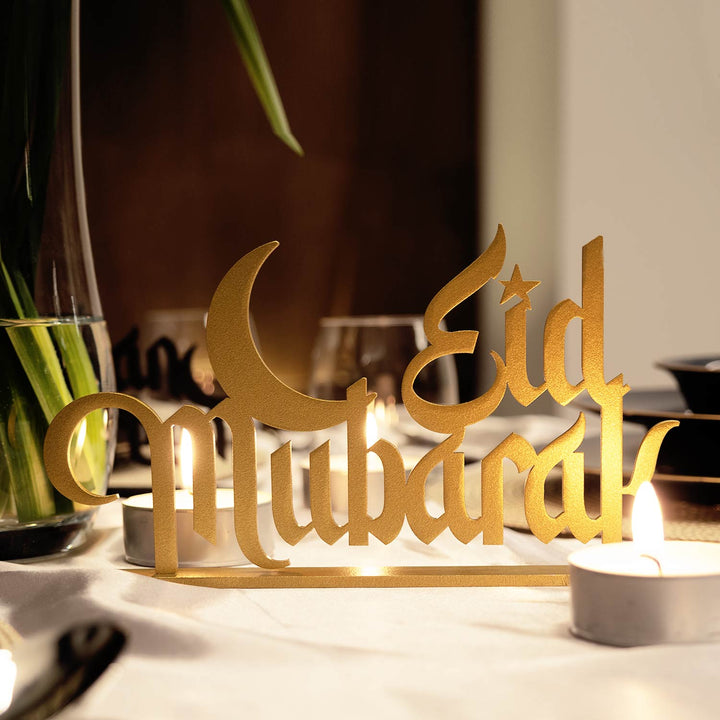 SALE - Eid Mubarak Metal Tabletop Decor - WAMH108