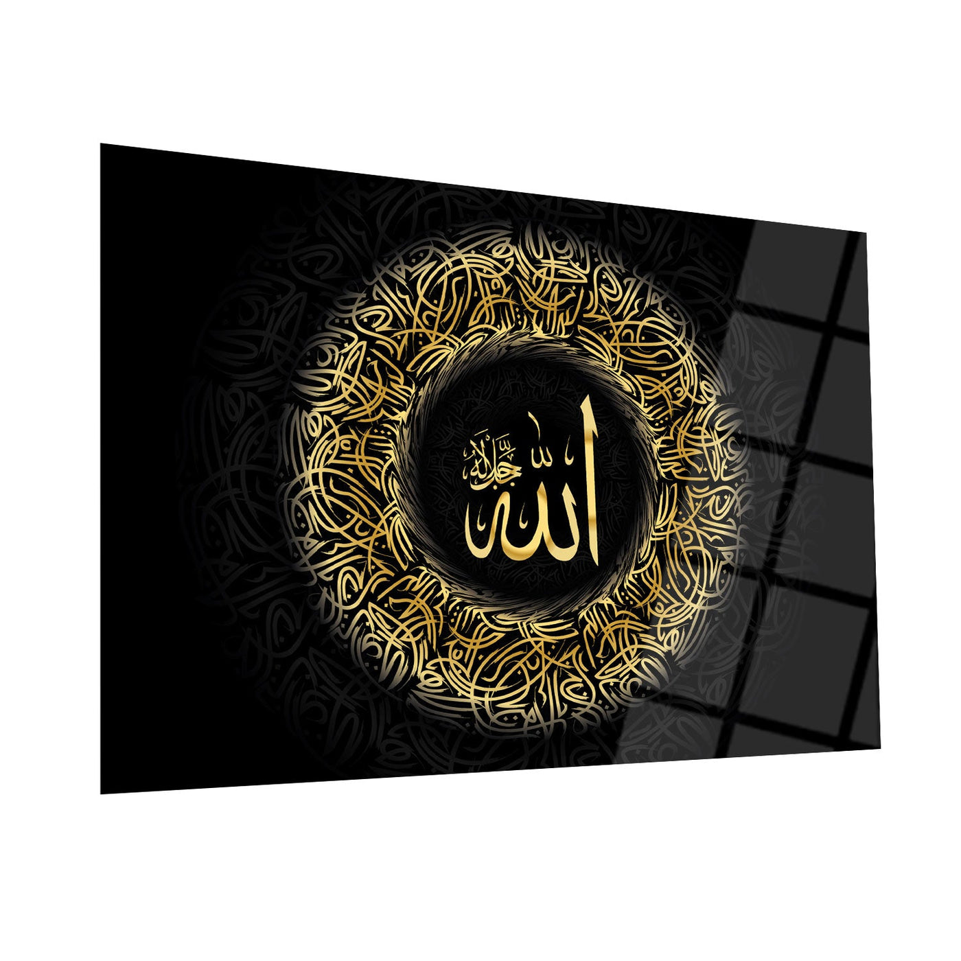 لوحة جدارية إسلامية زجاجية ( الله ) عز وجل- WTC016
