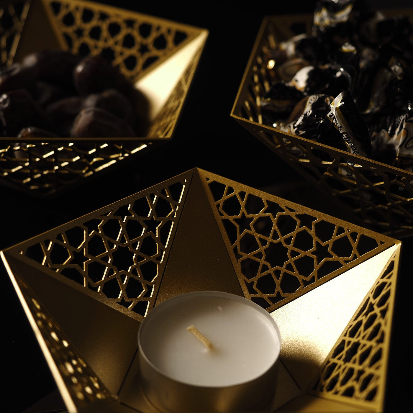طقم اواني 3 قطع يمكنكم استخدامها في رمضان وغير رمضان من المعدن - WAMH123