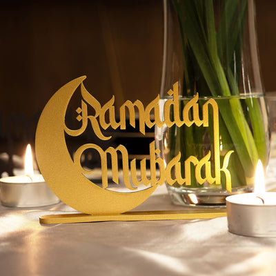 Ramadan Mubarak Metal Tabletop Decor - WAMH107